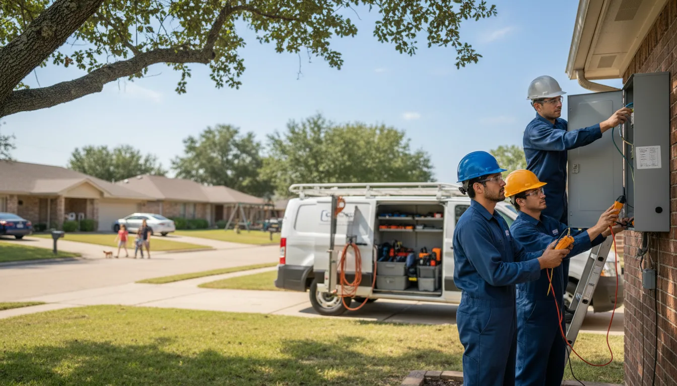 Certified electrician providing emergency electrical services in Erick, OK